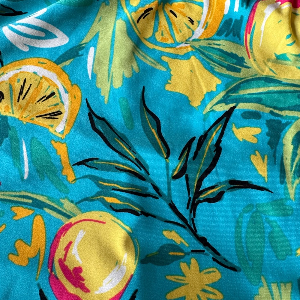 Pappagallo Turquoise and Yellow Dress - Picture 8 of 12